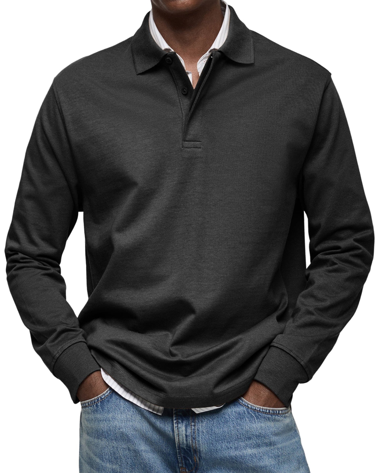 Polo Élégant à Manches Longues pour Hommes