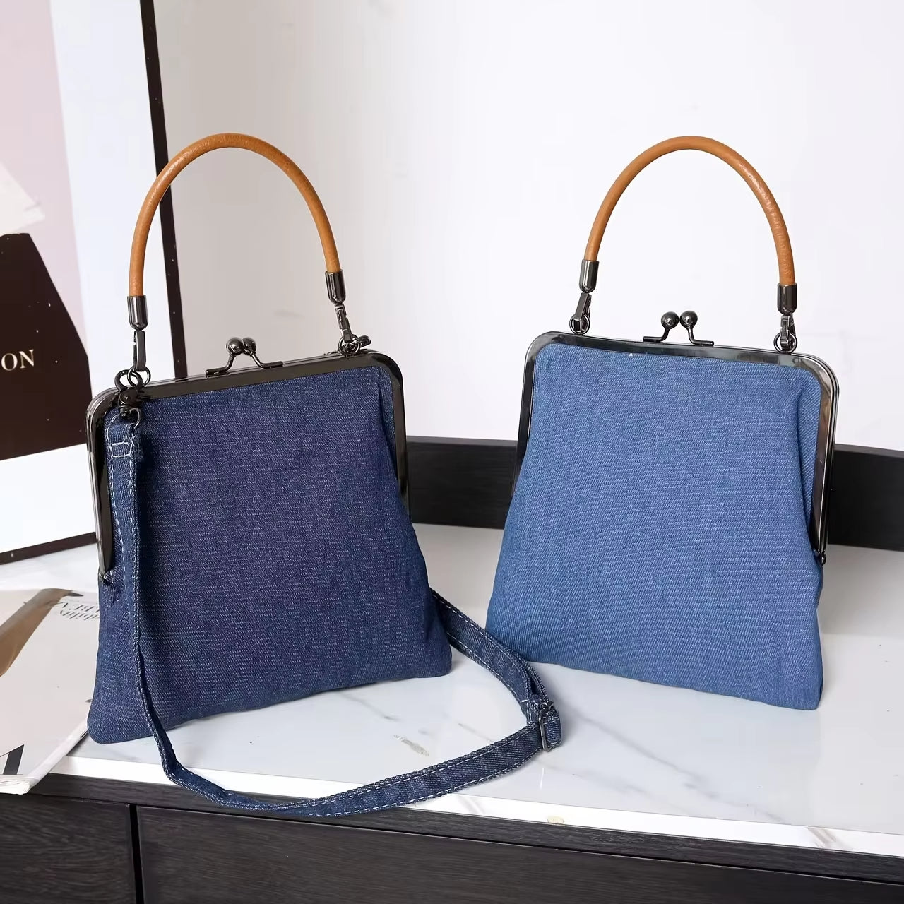 Chic Sac à Bandoulière en Jean pour Femmes