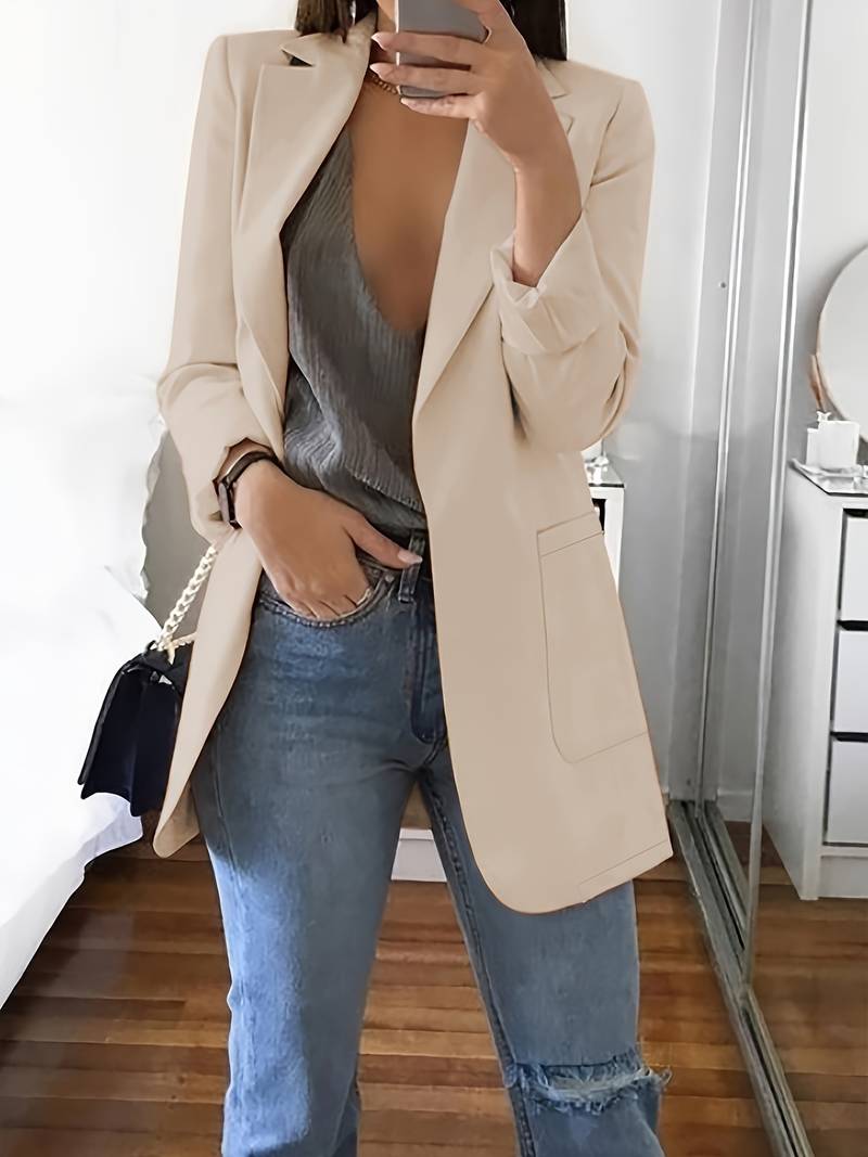 Blazer chic à manches longues pour femmes