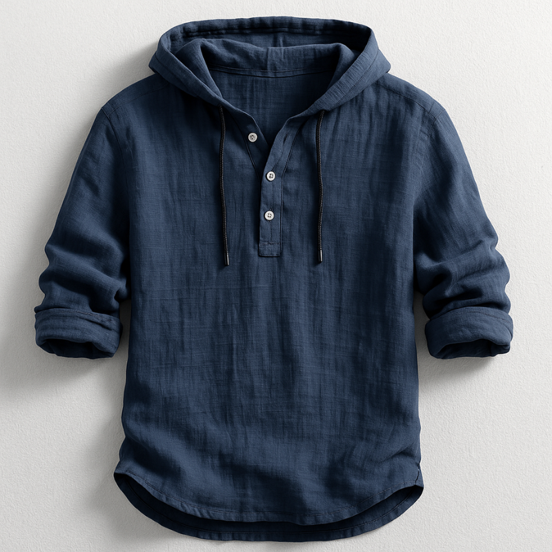 Chemise à Capuche en Lin pour Hommes