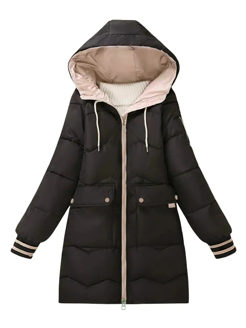 Manteau stylé avec capuche et zip pour femmes