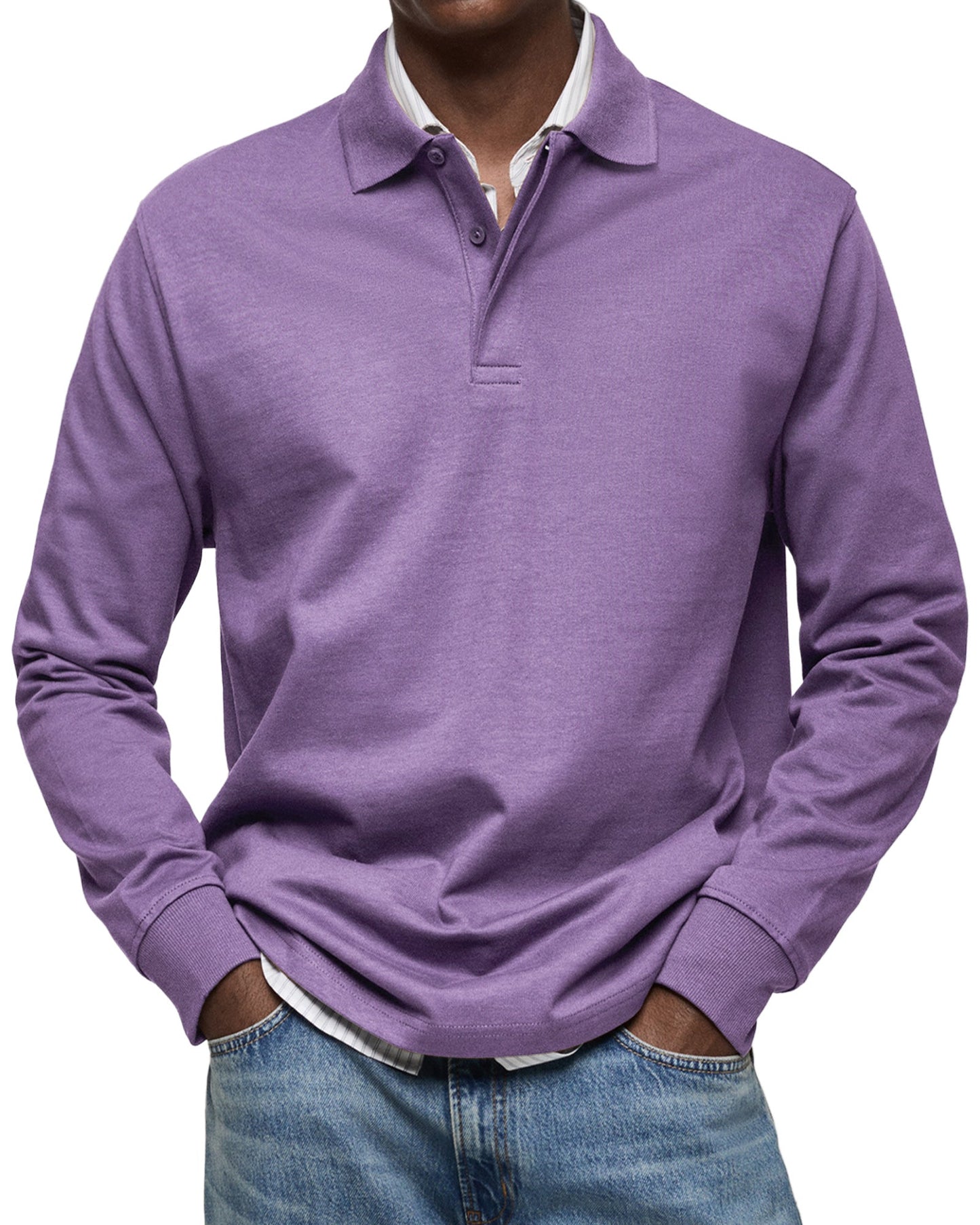 Polo Élégant à Manches Longues pour Hommes