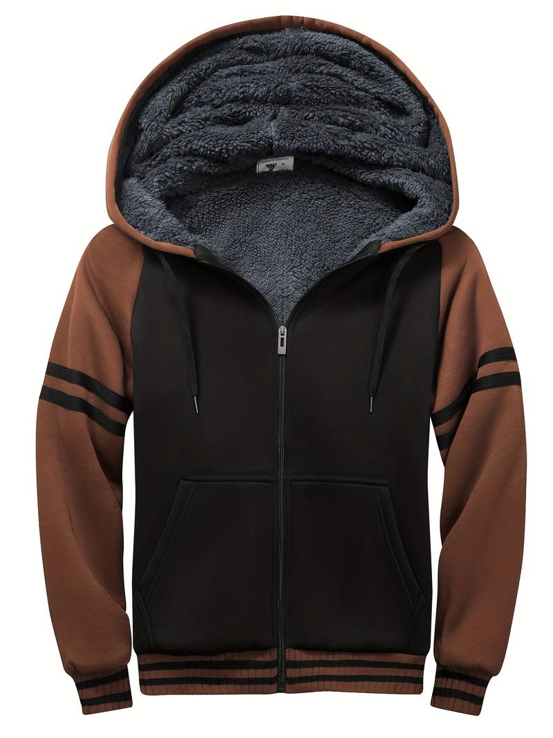 Veste à capuche duveteuse pour hommes