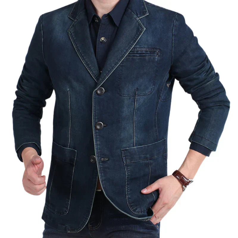 Blazer en denim pour hommes