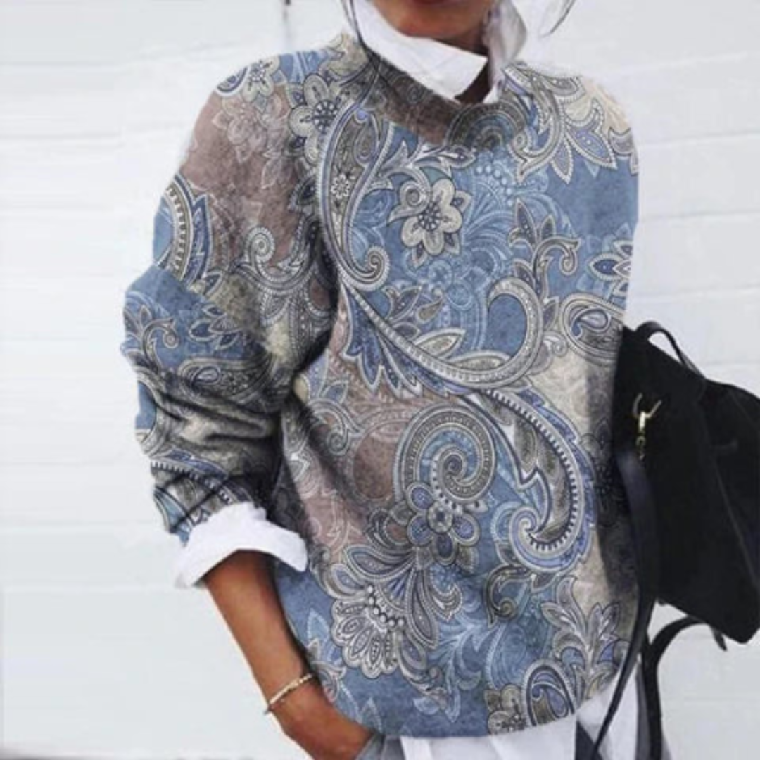 Pull Élégant à Imprimé Floral pour Femmes