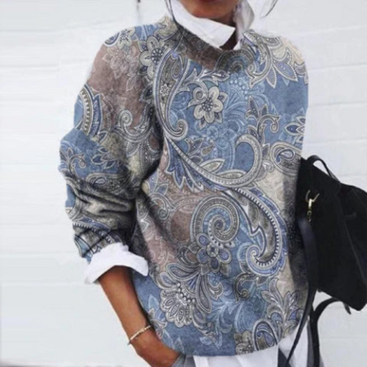 Pull Élégant à Imprimé Floral pour Femmes