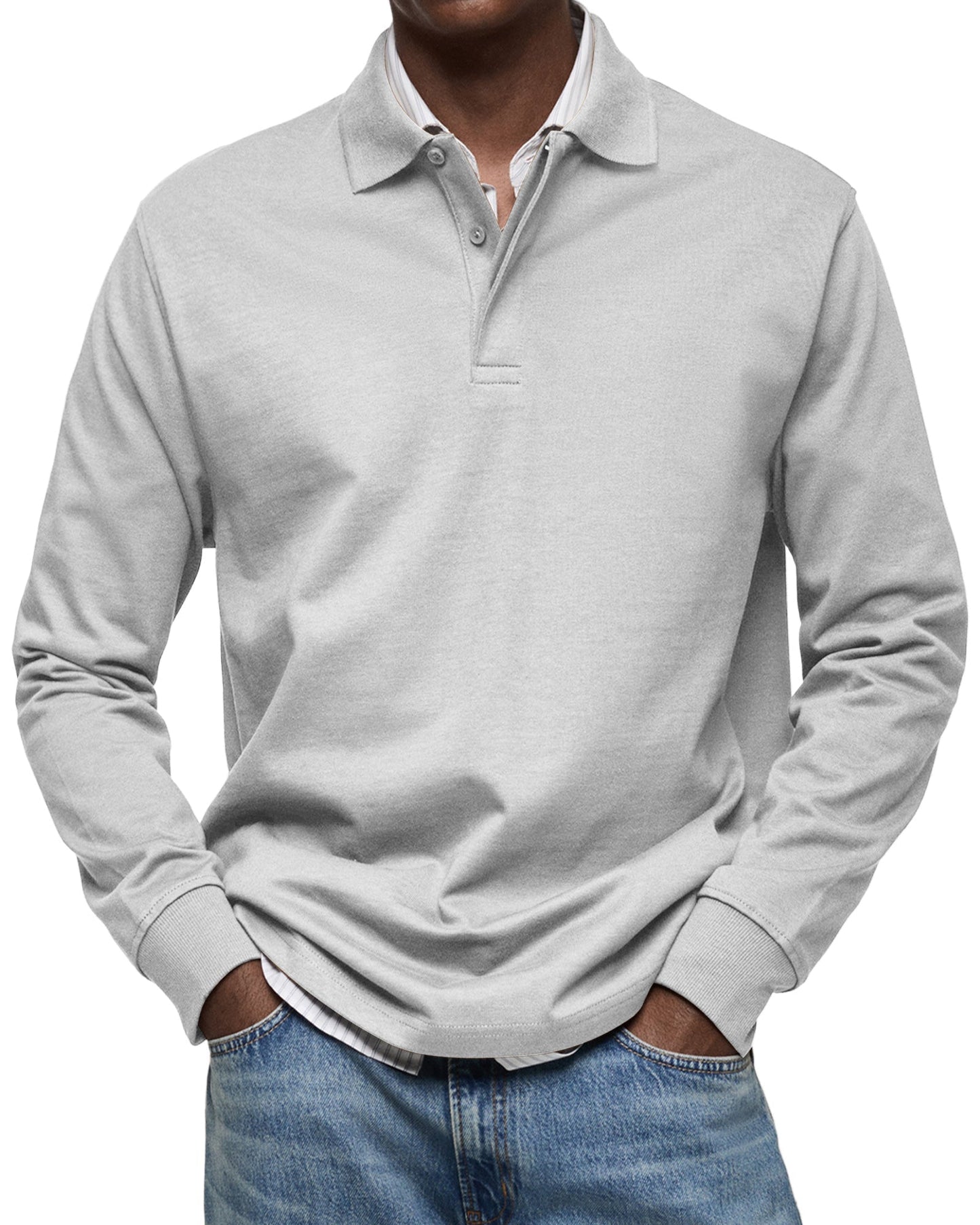 Polo Élégant à Manches Longues pour Hommes