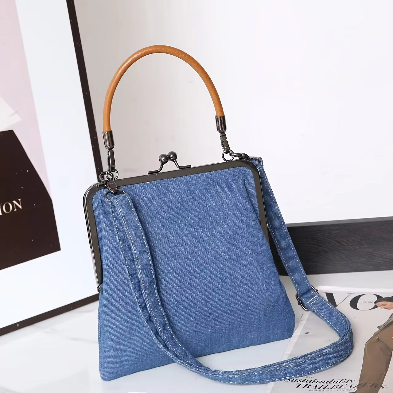 Chic Sac à Bandoulière en Jean pour Femmes