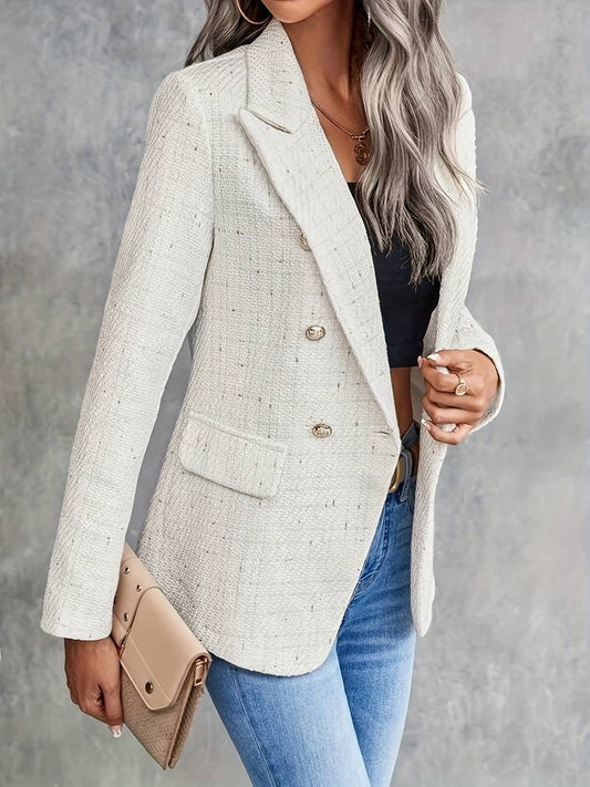 Blazer à manches longues avec col revers pour femmes