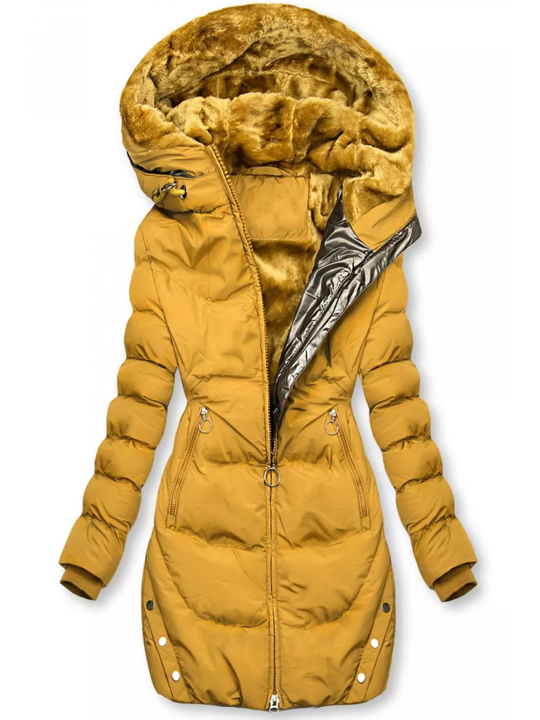 Veste Mi-Longue Élégante avec Doublure Chaude pour Femmes