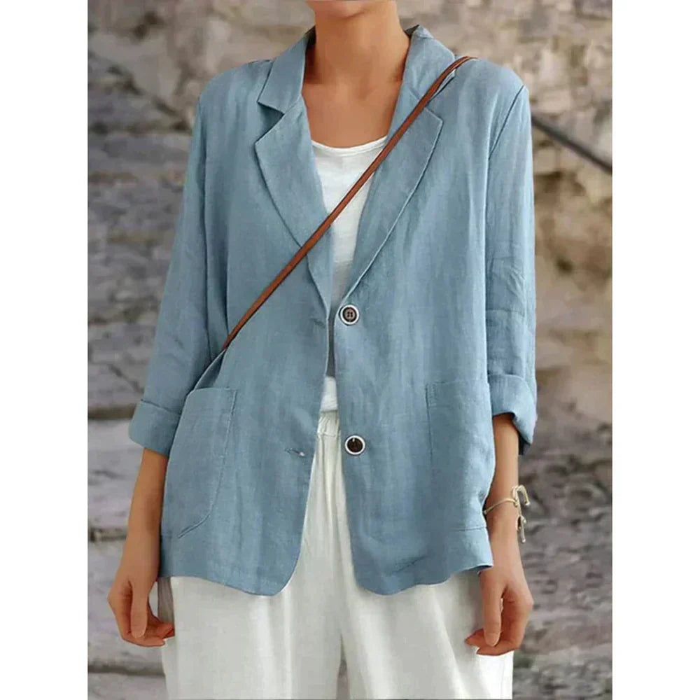 Blazer en lin élégant pour femmes