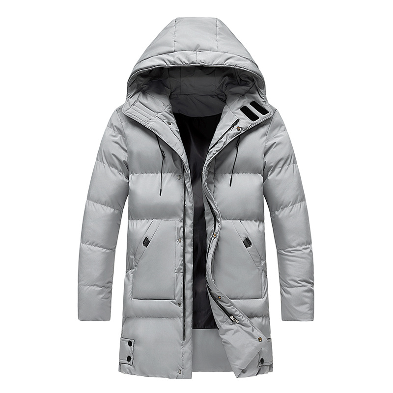 Parka Élégante Mi-Longue avec Capuche pour Hommes