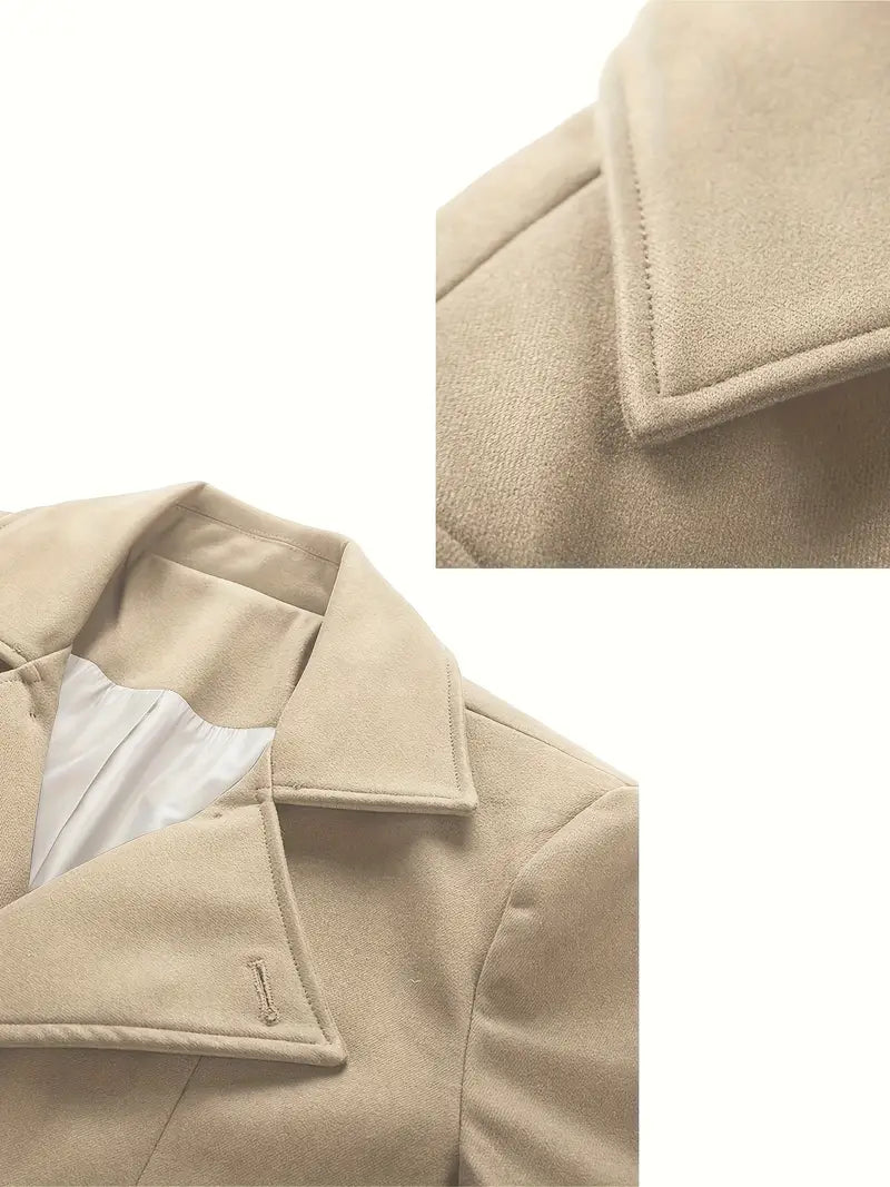 Trench-coat décontracté long pour hommes