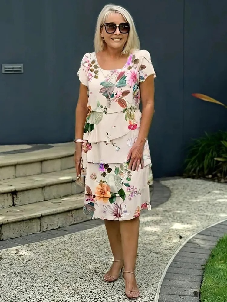 Robe Élégante à Fleurs pour Femmes