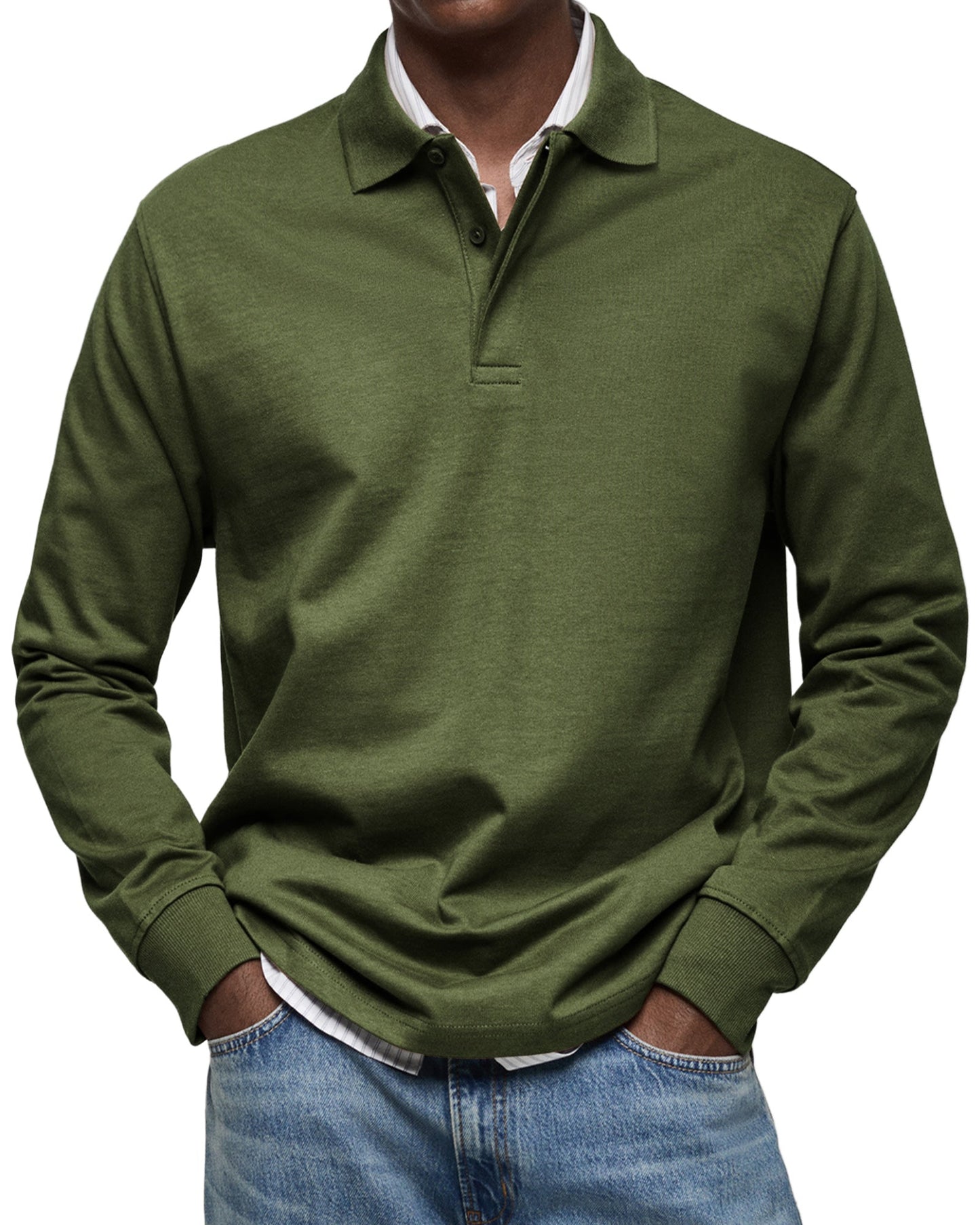 Polo Élégant à Manches Longues pour Hommes