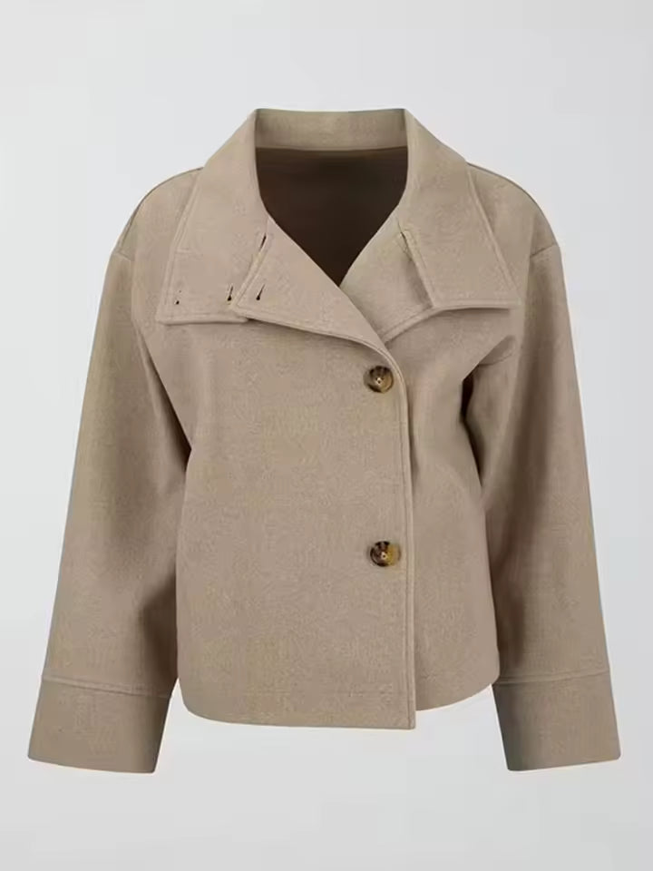 Chic Veste Courte Boutonnée pour Femmes