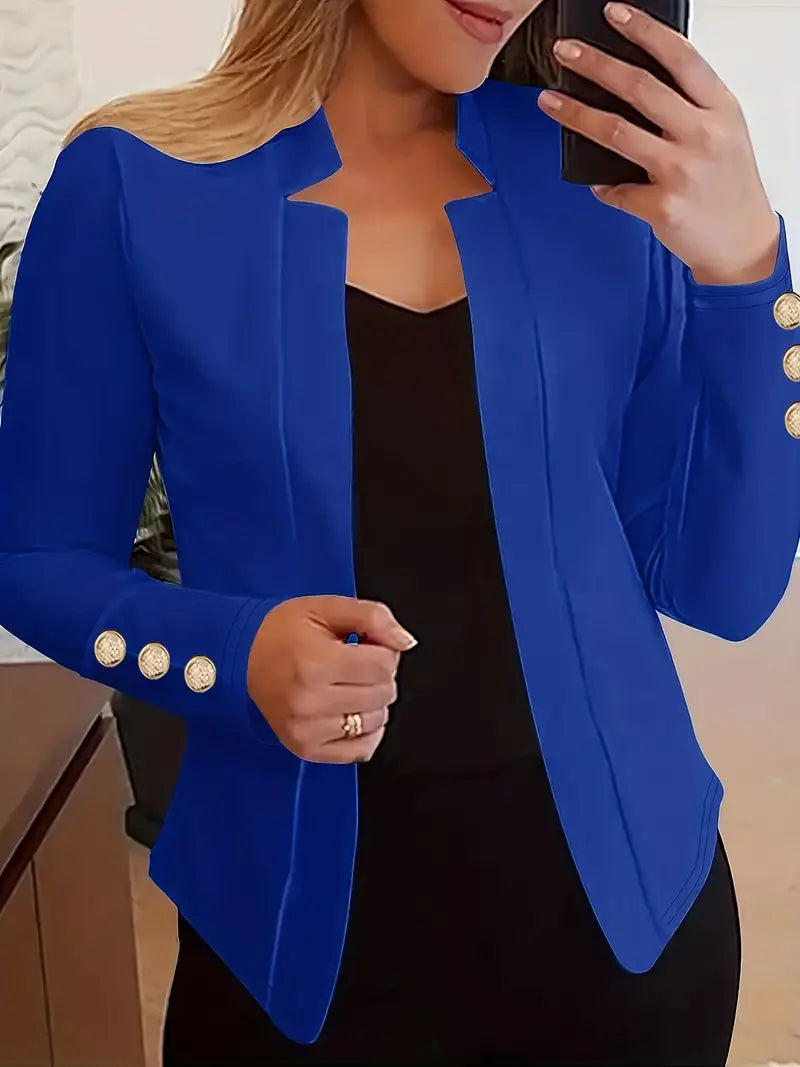 Blazer à manches longues ouvert pour femmes