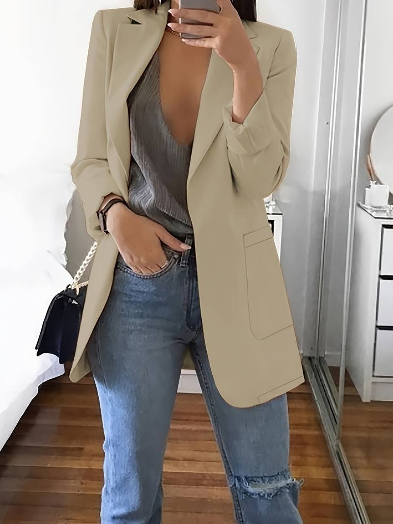 Blazer chic à manches longues pour femmes