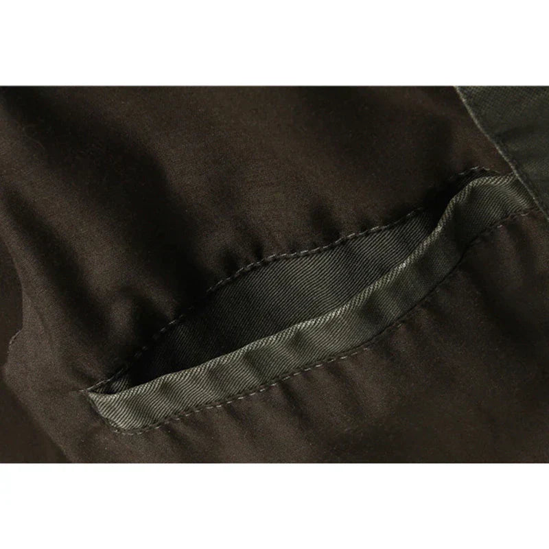 Veste Biker Décontractée en Coton pour Hommes
