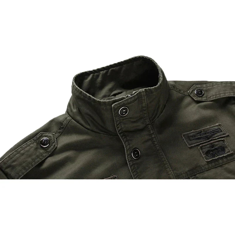 Veste Biker Décontractée en Coton pour Hommes