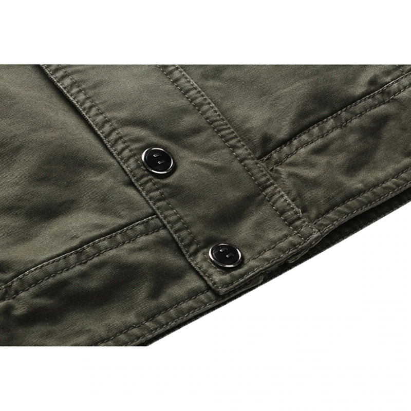 Veste Biker Décontractée en Coton pour Hommes