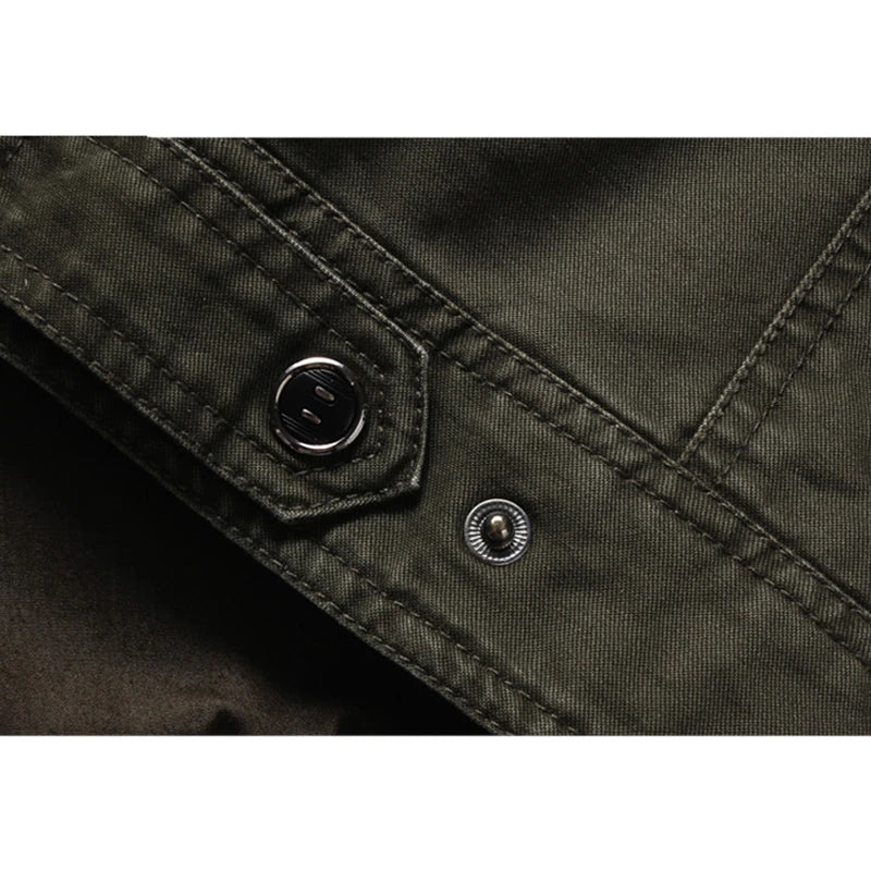 Veste Biker Décontractée en Coton pour Hommes