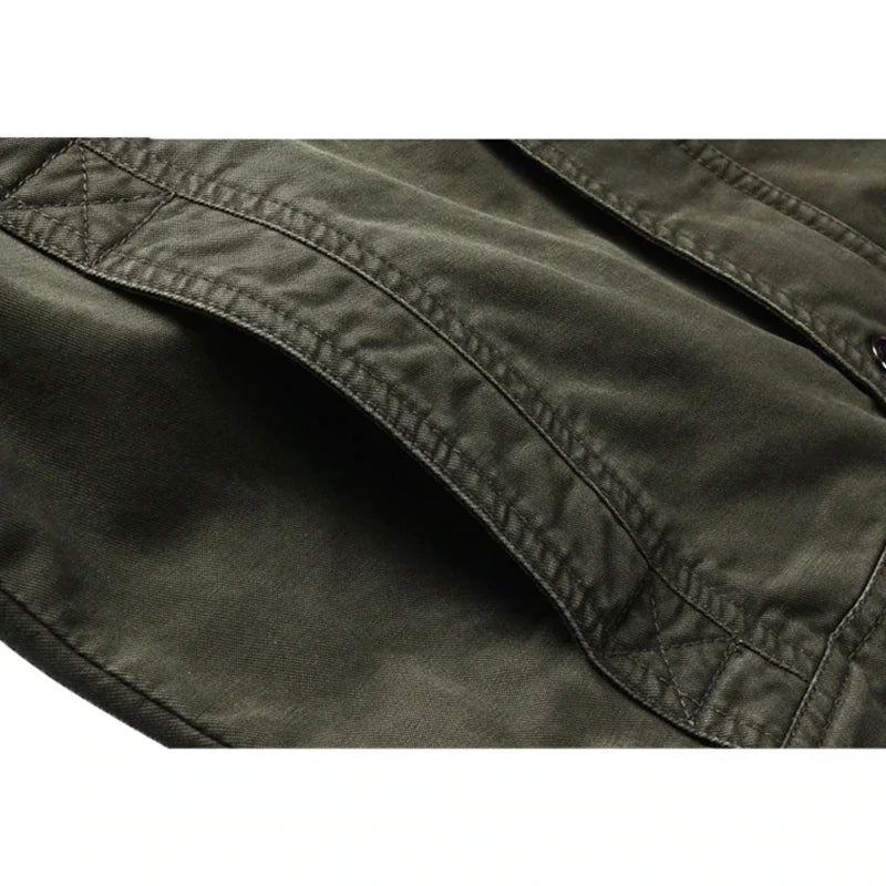 Veste Biker Décontractée en Coton pour Hommes