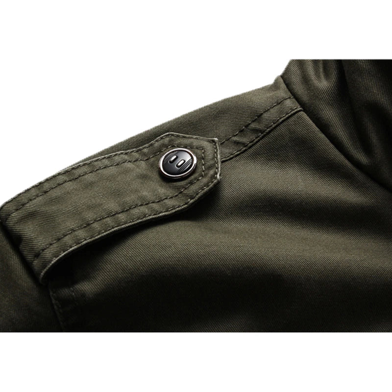 Veste Biker Décontractée en Coton pour Hommes