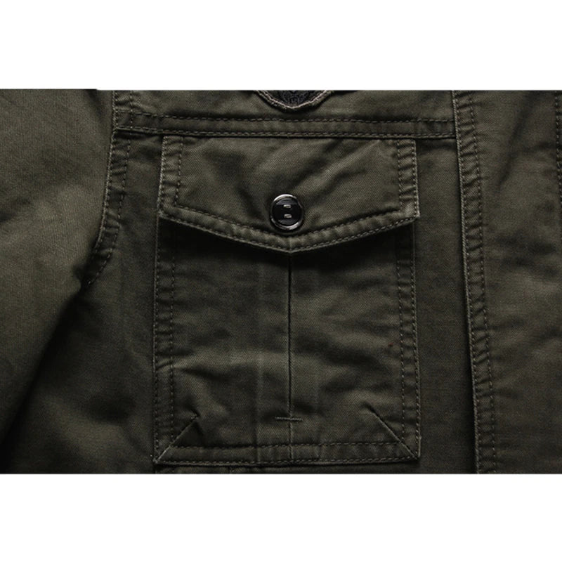 Veste Biker Décontractée en Coton pour Hommes