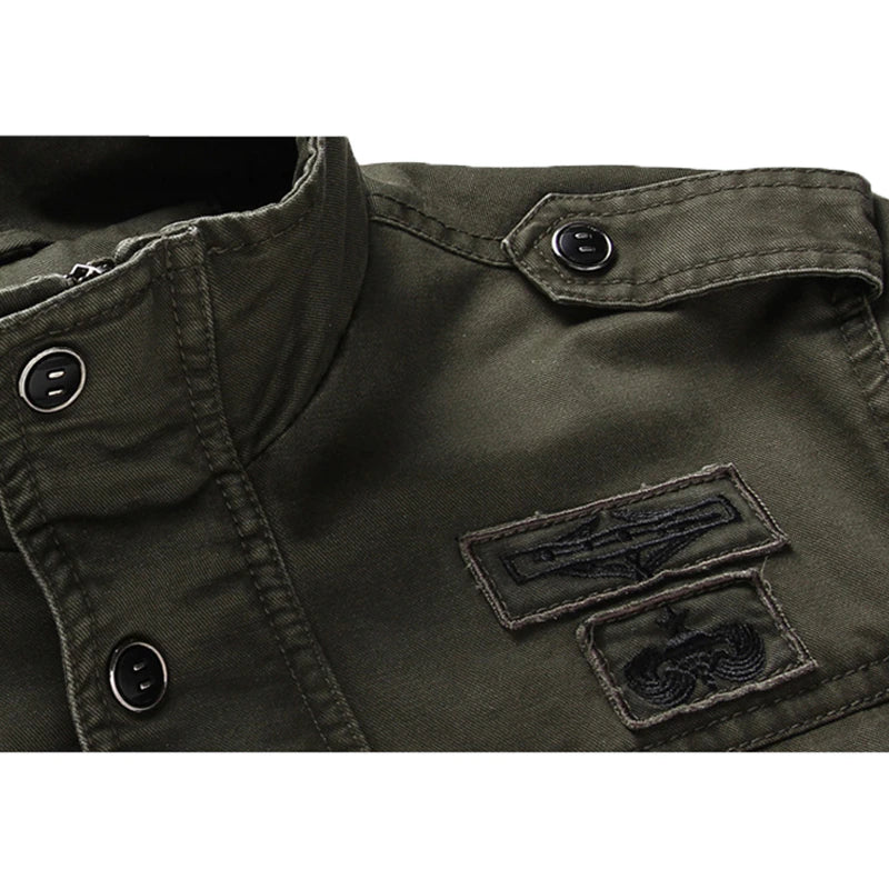 Veste Biker Décontractée en Coton pour Hommes