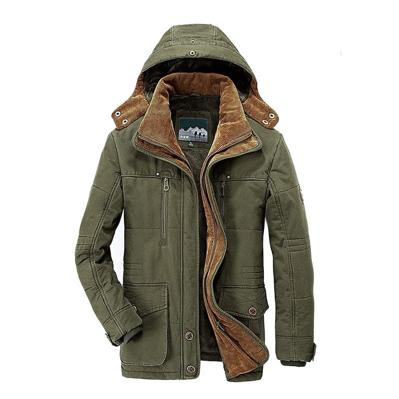 Veste d'hiver avec poches multiples pour hommes