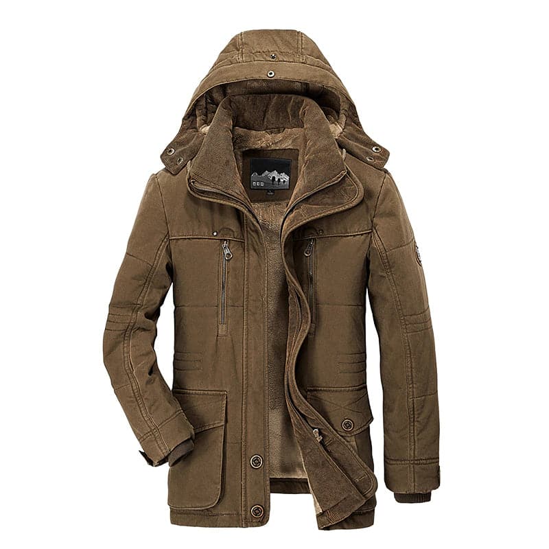 Veste d'hiver avec poches multiples pour hommes