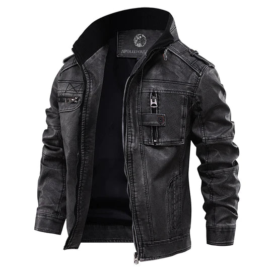 Veste Casual en Cuir pour Hommes