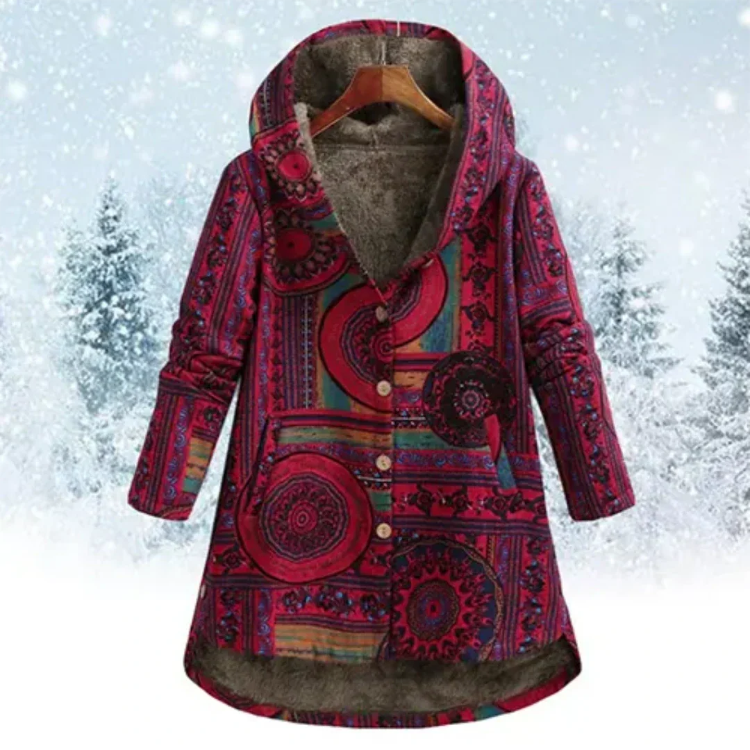 Élégante Veste à Capuche Imprimée pour Femmes