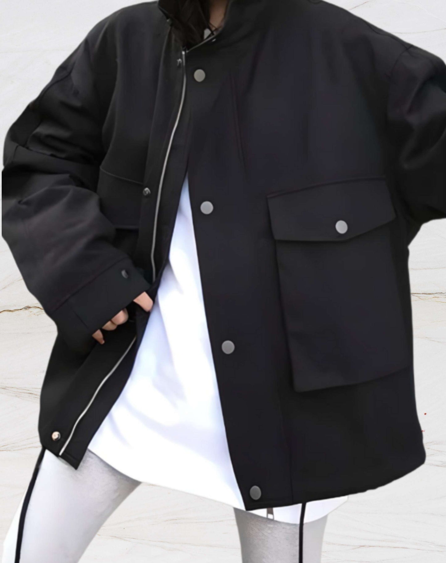 Manteau oversize avec poches confortables pour femmes