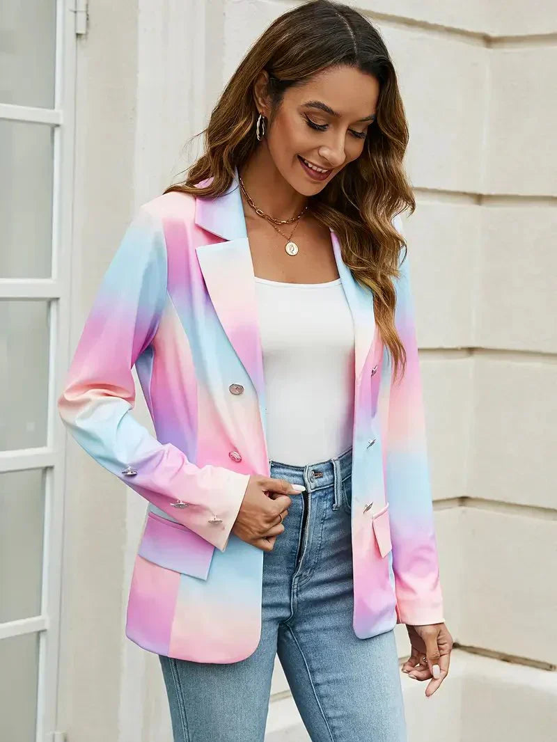 Blazer licorne coloré pour femmes