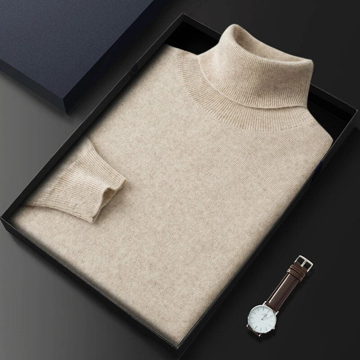 Pull Raffiné à Col Roulé pour Hommes
