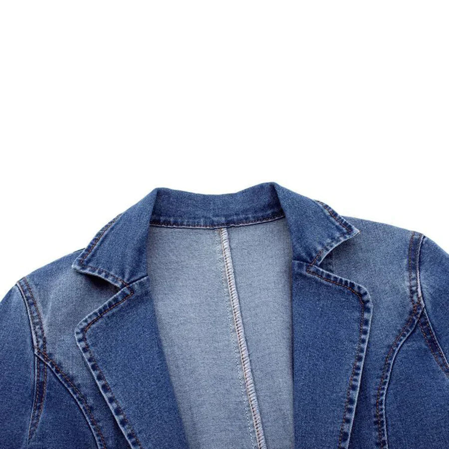 Veste en jeans ajustée pour femmes