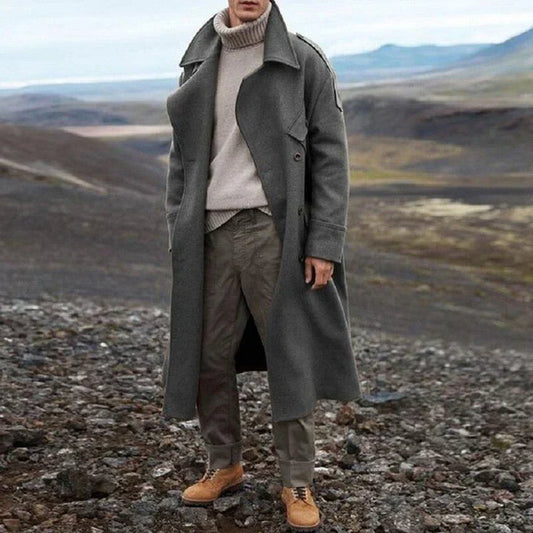 Manteau long décontracté pour hommes