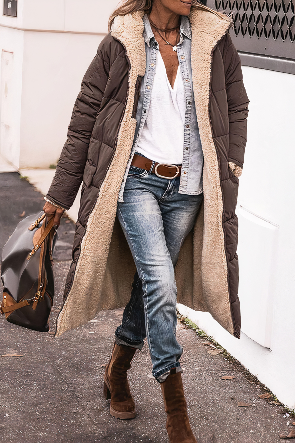 Parka Longue à Capuche pour Femmes