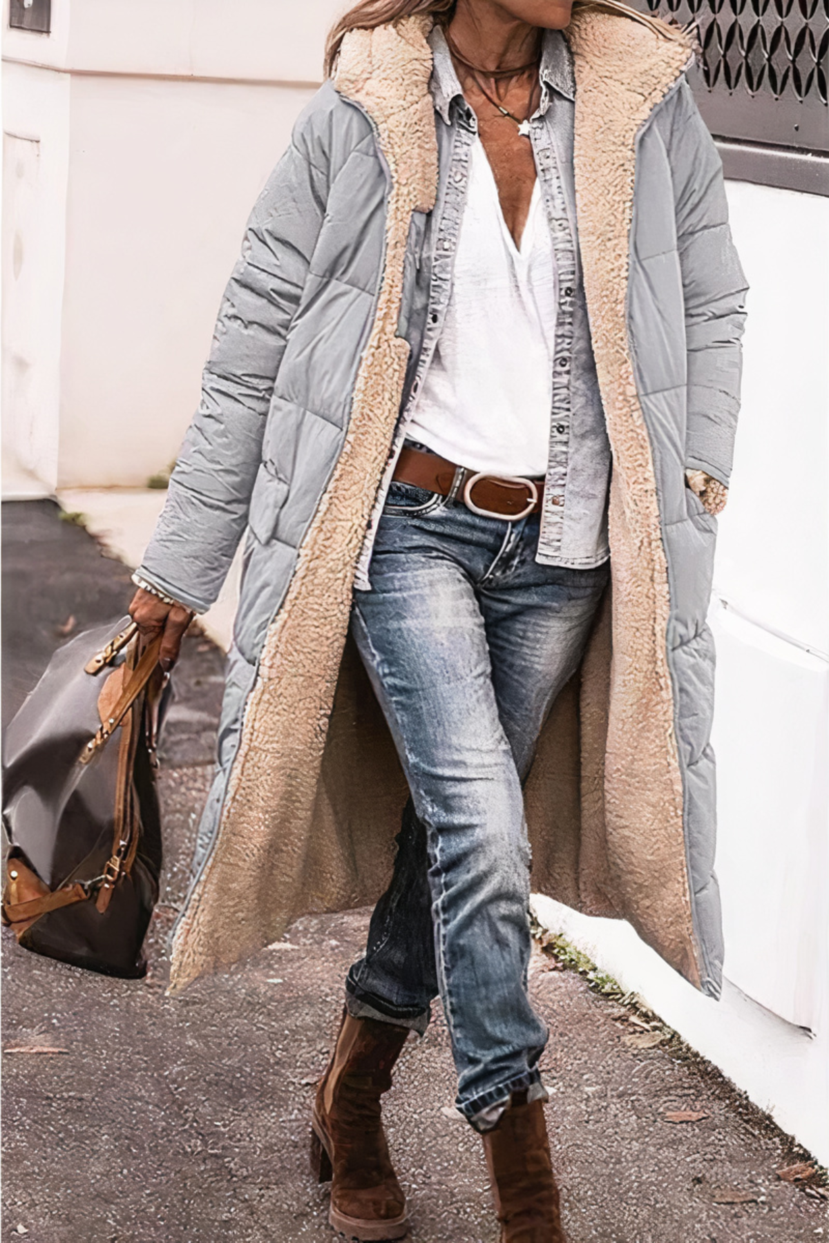 Parka Longue à Capuche pour Femmes