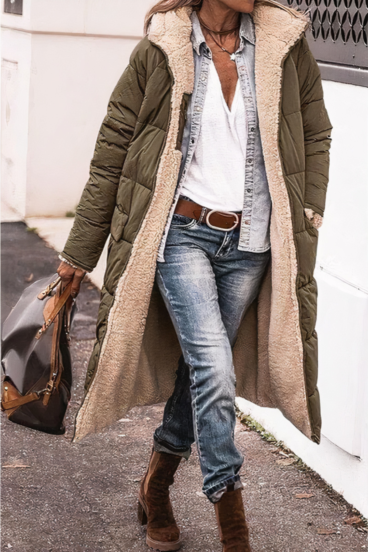 Parka Longue à Capuche pour Femmes