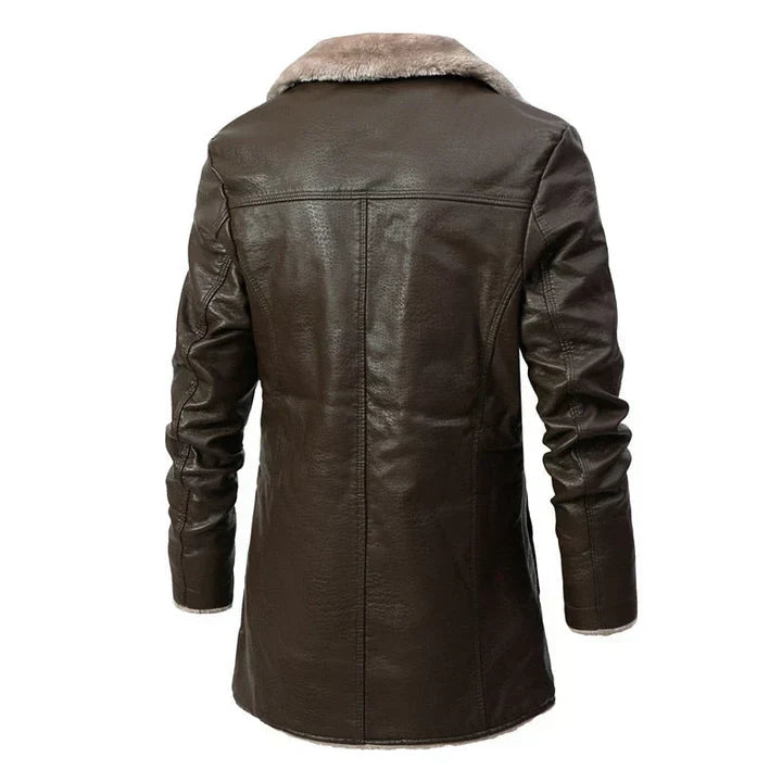 Manteau en shearling court pour hommes