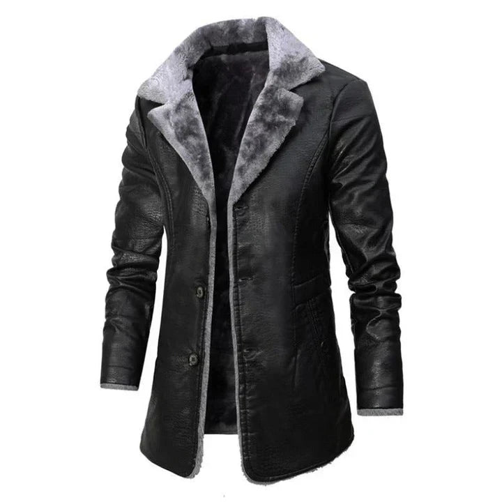 Manteau en shearling court pour hommes