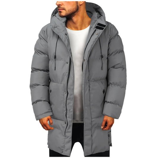 Veste d'hiver longue imperméable pour hommes