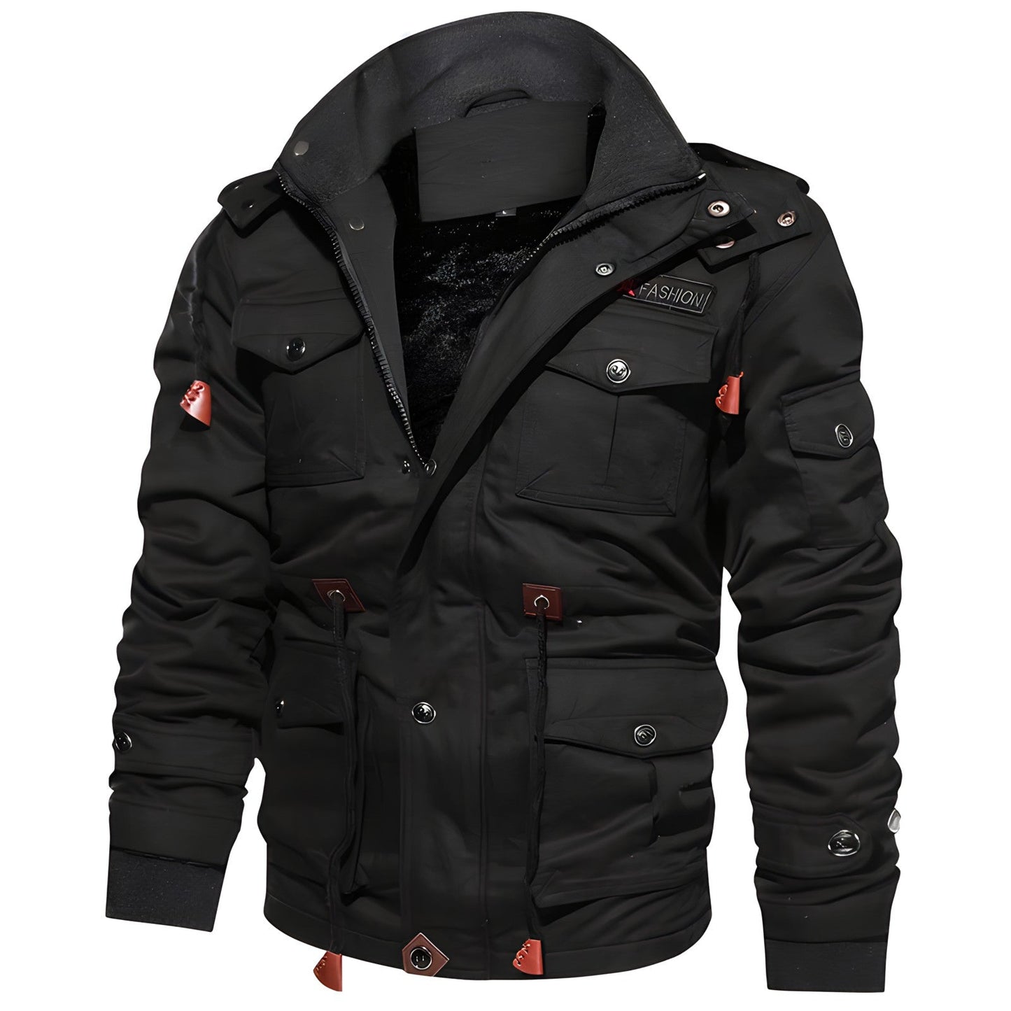 Veste à Capuche Épaisse en Coton pour Hommes