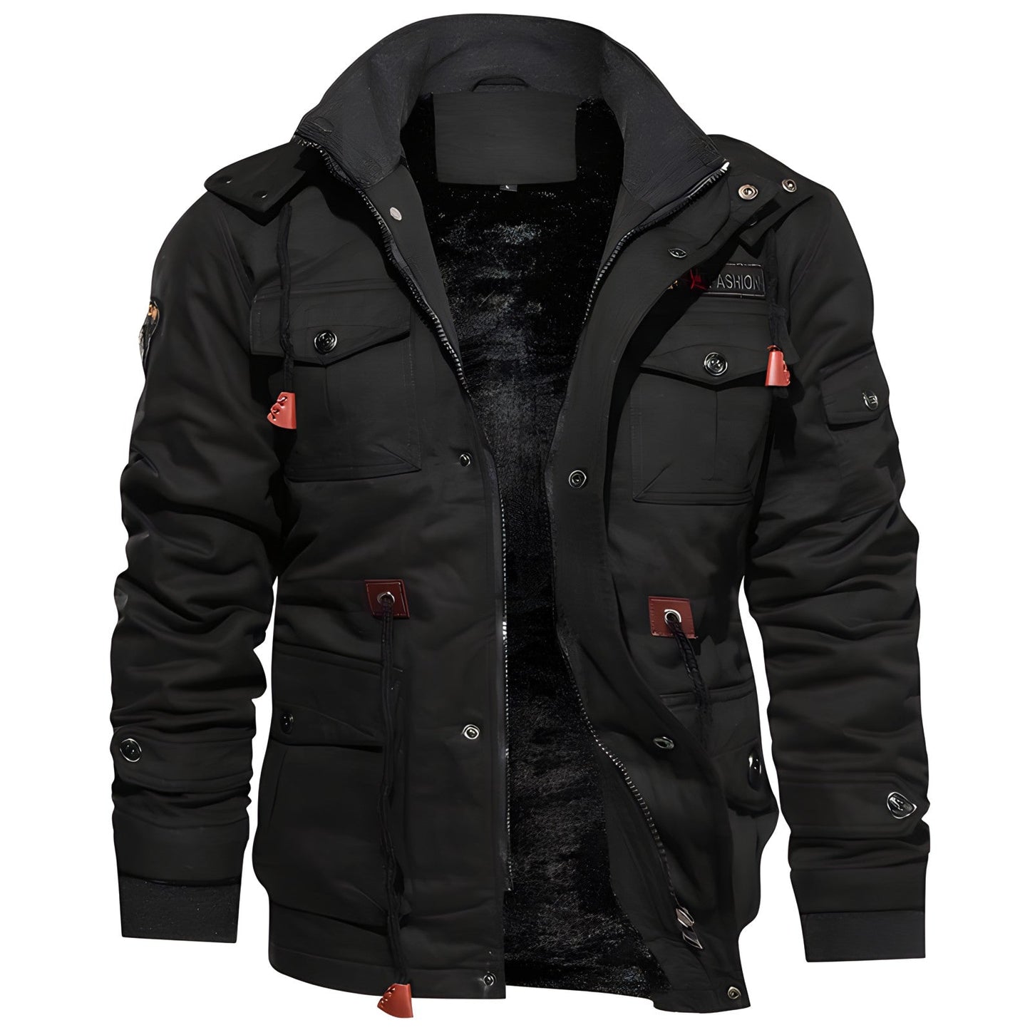 Veste à Capuche Épaisse en Coton pour Hommes