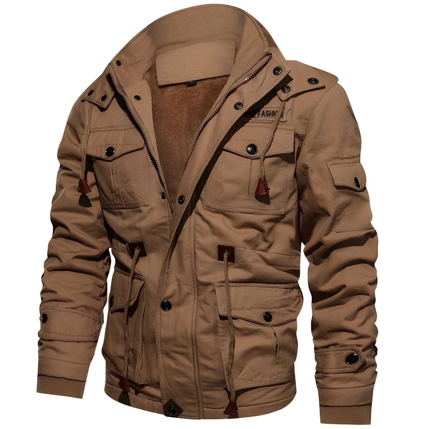 Veste à Capuche Épaisse en Coton pour Hommes