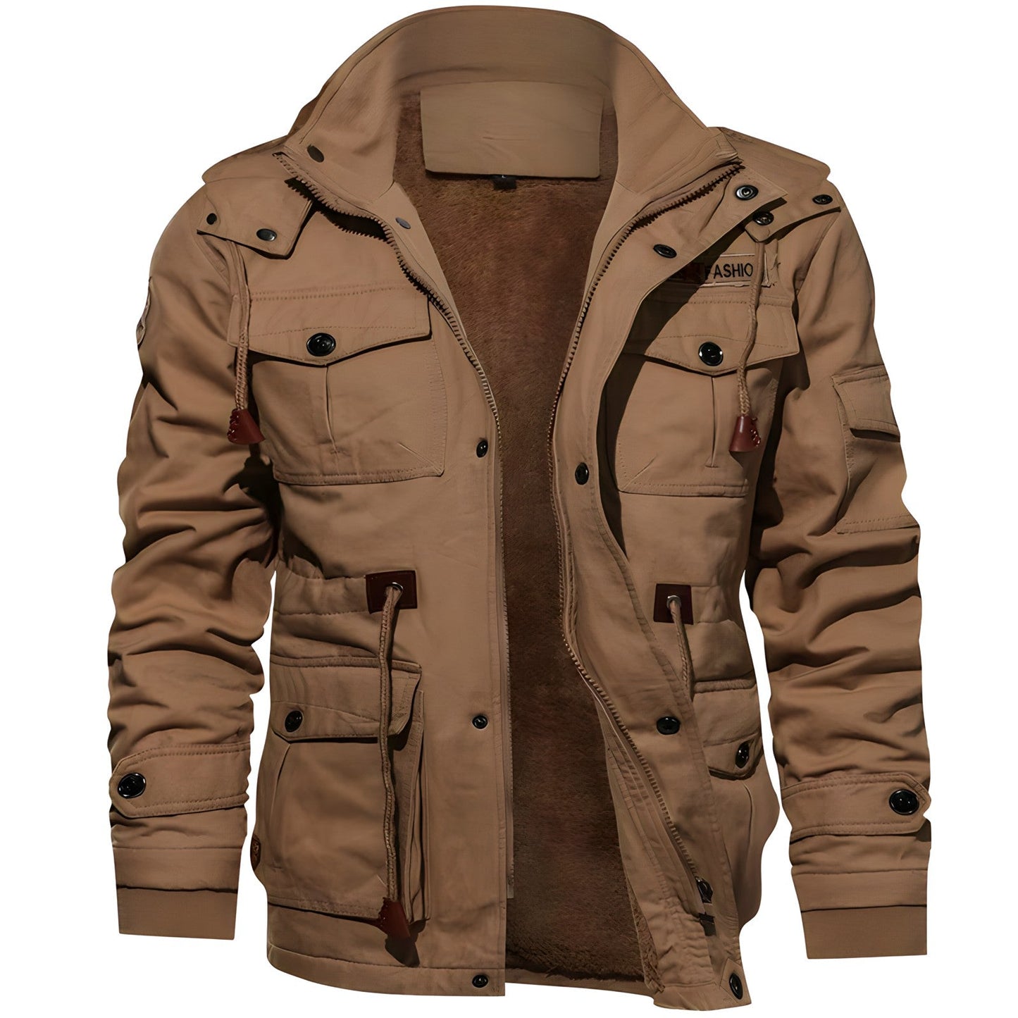 Veste à Capuche Épaisse en Coton pour Hommes