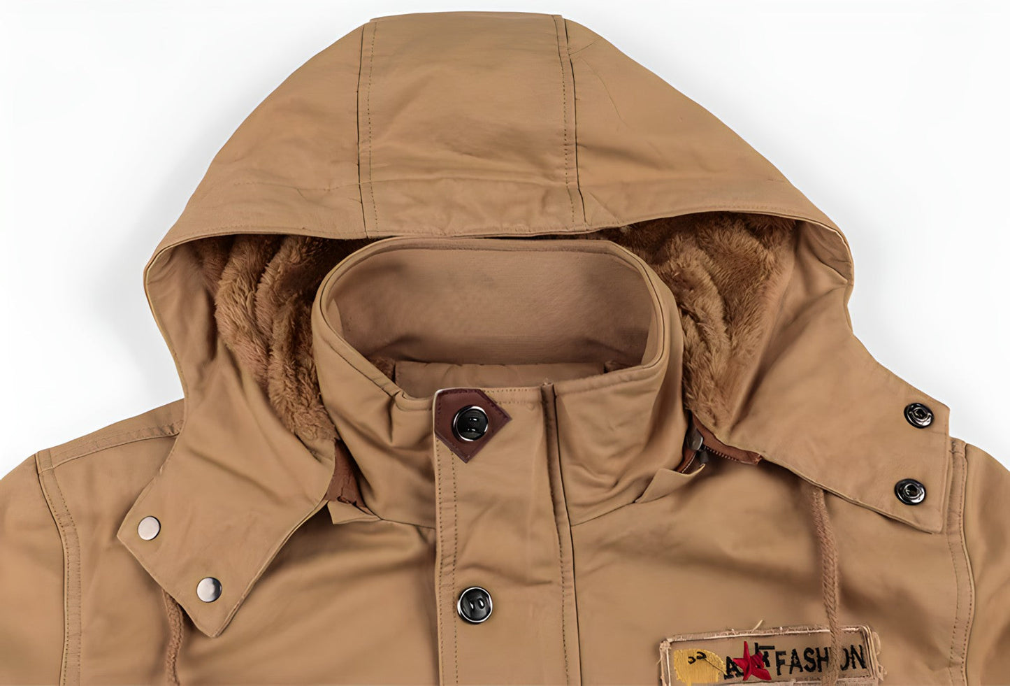 Veste à Capuche Épaisse en Coton pour Hommes
